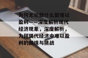 为何无论做什么都难以盈利——深度解析现代经济现象,深度解析,为何现代经济中难以盈利的困境与挑战 为何无论做什么都难以盈利——深度解析现代经济现象,深度解析,为何现代经济中难以盈利的困境与挑战