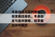 丰县创业与盈利策略,探索最佳商机,丰县创业与盈利策略,探索最佳商机路径 丰县创业与盈利策略,探索最佳商机,丰县创业与盈利策略,探索最佳商机路径