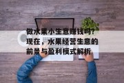 做水果小生意赚钱吗?现在,水果经营生意的前景与盈利模式解析