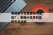 英国做小生意赚钱吗现在?,英国小生意的盈利方式分析 英国做小生意赚钱吗现在?,英国小生意的盈利方式分析