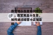 露营地小生意如何赚钱?,露营用品小生意,如何通过经营小店铺盈利