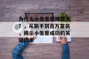 为什么小生意越赚越多?,从新手到百万富翁,揭示小生意成功的关键因素 为什么小生意越赚越多?,从新手到百万富翁,揭示小生意成功的关键因素
