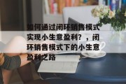 如何通过闭环销售模式实现小生意盈利?,闭环销售模式下的小生意盈利之路