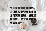小生意靠供应商赚钱,探讨供应链管理的重要性与实践策略,供应链管理在小生意中的应用及其重要性