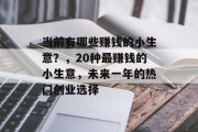 当前有哪些赚钱的小生意?,20种最赚钱的小生意,未来一年的热门创业选择 当前有哪些赚钱的小生意?,20种最赚钱的小生意,未来一年的热门创业选择