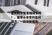 夏天的小生意赚钱多吗？，夏季小生意的盈利潜力，一份分析报告