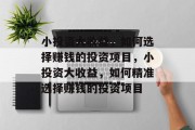 小投资大收益,如何选择赚钱的投资项目,小投资大收益,如何精准选择赚钱的投资项目 小投资大收益,如何选择赚钱的投资项目,小投资大收益,如何精准选择赚钱的投资项目