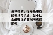 当今社会,探寻最赚钱的领域与机遇,当今社会最赚钱的领域与机遇探索 当今社会,探寻最赚钱的领域与机遇,当今社会最赚钱的领域与机遇探索