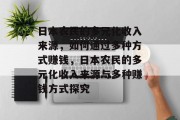 日本农民的多元化收入来源,如何通过多种方式赚钱,日本农民的多元化收入来源与多种赚钱方式探究 日本农民的多元化收入来源,如何通过多种方式赚钱,日本农民的多元化收入来源与多种赚钱方式探究