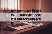 帮人做什么小生意最赚钱?,如何选择一个可以长期稳定收益的小生意 帮人做什么小生意最赚钱?,如何选择一个可以长期稳定收益的小生意