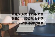 东北冬天做什么小生意赚钱?,投资东北冬季手工艺品制作创业机会 东北冬天做什么小生意赚钱?,投资东北冬季手工艺品制作创业机会