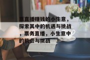 票直播赚钱的小生意，探索其中的机遇与挑战，票务直播，小生意中的机会与挑战