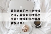 暑假期间的小生意赚钱之道,暑假如何经营小生意?赚钱的秘密武器就在这里! 暑假期间的小生意赚钱之道,暑假如何经营小生意?赚钱的秘密武器就在这里!