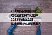 2023年小本创业赚取收益的多样化选择,2023年创业之路,从多元化收益选择出发 2023年小本创业赚取收益的多样化选择,2023年创业之路,从多元化收益选择出发