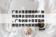 广东小生意赚钱吗?如何选择合适的投资项目,广东创业小生意盈利途径分析与投资指南 广东小生意赚钱吗?如何选择合适的投资项目,广东创业小生意盈利途径分析与投资指南