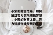 小宋的财富之路，如何通过努力实现赚钱梦想，小宋的财富之路，努力铸就赚钱梦想的实现