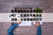 国外能做的小生意赚钱吗?,在国外开展创业项目,小生意赚钱的方式 国外能做的小生意赚钱吗?,在国外开展创业项目,小生意赚钱的方式