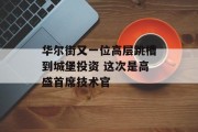 华尔街又一位高层跳槽到城堡投资 这次是高盛首席技术官 华尔街又一位高层跳槽到城堡投资 这次是高盛首席技术官