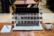 十一月的财富之战——关于赚钱的小生意,十一月,如何把握盈利机会?小生意赚钱的好方法