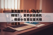 夏天做些什么小生意好赚钱?,夏季创业商机,哪些小生意在夏天赚得最多 夏天做些什么小生意好赚钱?,夏季创业商机,哪些小生意在夏天赚得最多