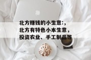 北方赚钱的小生意:，北方有特色小本生意，投资农业、手工制品等