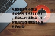 现在的赚钱小生意,你准备好迎接挑战了吗?,挑战与机遇并存,如何抓住现在赚钱的小生意的机会