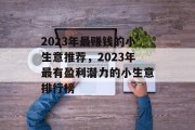 2023年最赚钱的小生意推荐,2023年最有盈利潜力的小生意排行榜 2023年最赚钱的小生意推荐,2023年最有盈利潜力的小生意排行榜