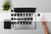 如何使用Breeno语音赚钱小生意?,运用Breeno语音赚钱的小生意指南 如何使用Breeno语音赚钱小生意?,运用Breeno语音赚钱的小生意指南