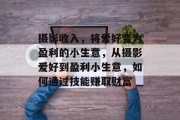 摄影收入,将爱好变为盈利的小生意,从摄影爱好到盈利小生意,如何通过技能赚取财富