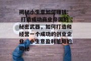 揭秘小生意如何赚钱: 打造成功商业帝国的秘密武器,如何打造和经营一个成功的创业企业,小生意盈利策略的揭秘 揭秘小生意如何赚钱: 打造成功商业帝国的秘密武器,如何打造和经营一个成功的创业企业,小生意盈利策略的揭秘