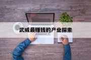 武威最赚钱的产业探索 武威最赚钱的产业探索