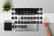 农村创业新机遇,探索农村赚钱生意的多种可能性,农村创业新机遇,探索多元农村赚钱生意的可能性 农村创业新机遇,探索农村赚钱生意的多种可能性,农村创业新机遇,探索多元农村赚钱生意的可能性