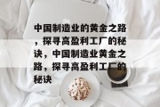中国制造业的黄金之路，探寻高盈利工厂的秘诀，中国制造业黄金之路，探寻高盈利工厂的秘诀