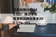 华天科技(002185.SZ):预计半年度净利润同比增长202.17%-265.78%