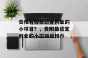 贵阳有哪些适合创业的小项目?,贵阳最适宜创业的小型项目推荐 贵阳有哪些适合创业的小项目?,贵阳最适宜创业的小型项目推荐