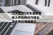 三大猪企7月生猪销售收入环比同比均增长 温氏同比增幅最大 三大猪企7月生猪销售收入环比同比均增长 温氏同比增幅最大