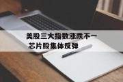 美股三大指数涨跌不一 芯片股集体反弹