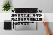 寿宁赚钱之道,多元经济探索与机遇,寿宁多元经济探索与赚钱之道,机遇与探索