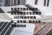 年货节之新年新商机,卖年货做点小生意赚钱,2023年新年新商机,卖年货、做点小生意赚取利润 年货节之新年新商机,卖年货做点小生意赚钱,2023年新年新商机,卖年货、做点小生意赚取利润