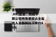 金源氢化(02502.HK)盈警:预期中期公司所有者应占全面收入总额同比下降约40%
