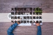 天冷的时候,你还可以赚点钱吗?,冬天赚钱的商机,如何在寒冷天气中找到额外收入来源?