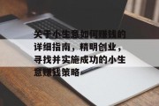 关于小生意如何赚钱的详细指南，精明创业，寻找并实施成功的小生意赚钱策略