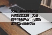 文县，探寻特色产业，共谋致富之路，文县，探寻特色产业，共谋致富之路的探索之旅