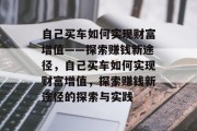 自己买车如何实现财富增值——探索赚钱新途径，自己买车如何实现财富增值，探索赚钱新途径的探索与实践