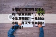 冬天的小生意赚取多少钱?创业商机?,冬天小生意赚钱?一元创业市场!冬天生意如何快速赚钱? 冬天的小生意赚取多少钱?创业商机?,冬天小生意赚钱?一元创业市场!冬天生意如何快速赚钱?