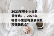 2023年哪个小生意最赚钱?,2023年哪些小生意有发展前景和赚钱机会? 2023年哪个小生意最赚钱?,2023年哪些小生意有发展前景和赚钱机会?