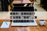 财报透视｜持续亏损负债攀升！宝明科技77亿元项目“告吹”，董事长涉内幕交易