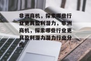 非洲商机,探索哪些行业更具盈利潜力,非洲商机,探索哪些行业更具盈利潜力潜力行业分析 非洲商机,探索哪些行业更具盈利潜力,非洲商机,探索哪些行业更具盈利潜力潜力行业分析