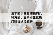 夏季的小生意赚钱的几种方式,夏季小生意热门赚钱途径解析