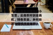 寻找云南农村赚钱的小生意,云南农村创业商机,特色农业、乡村旅游等赚钱项目推荐 寻找云南农村赚钱的小生意,云南农村创业商机,特色农业、乡村旅游等赚钱项目推荐